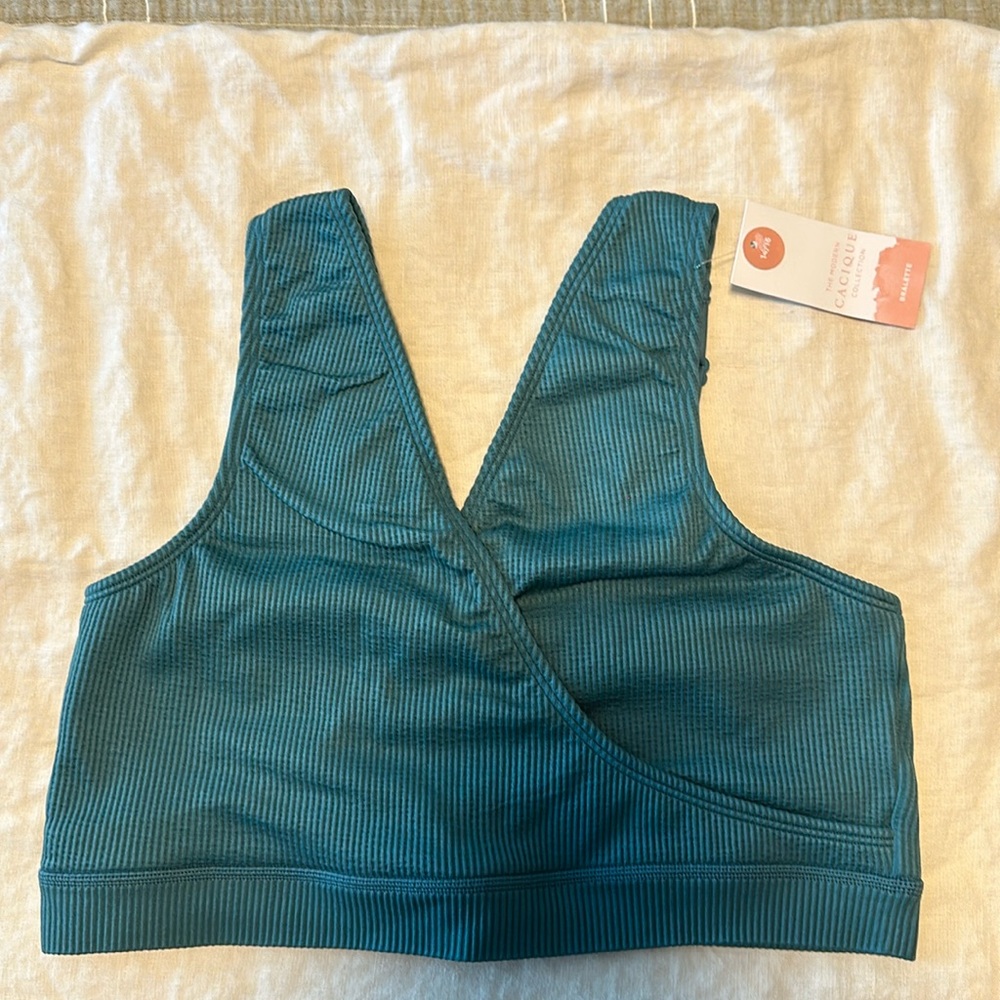 NWT Cacique Bralette Adjustable Straps Teal